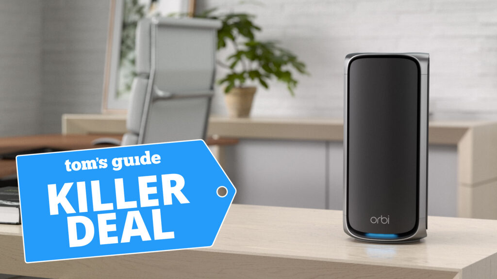Netgear Orbi 970 shown on desk