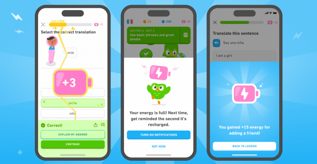 Duolingo is replacing hearts with energy