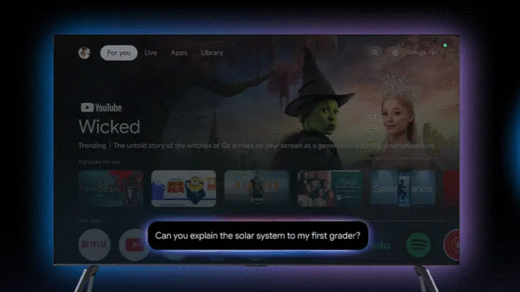 A Google TV device with support for Gemini