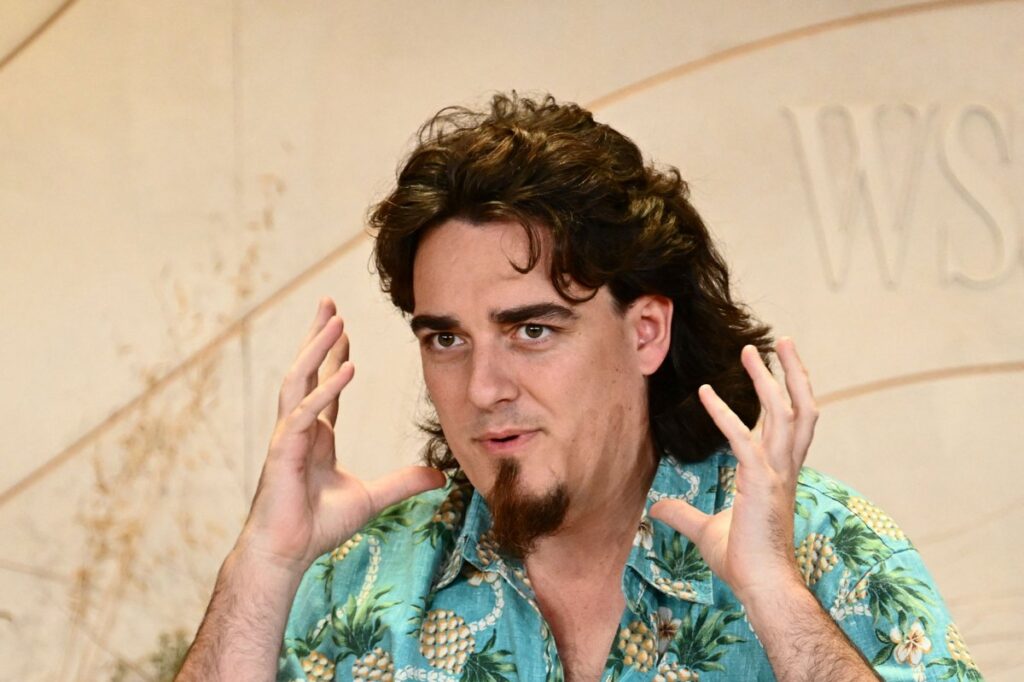 Palmer Luckey, founder of Oculus and Anduril Industries, speaks during The Wall Street Journal's WSJ Tech Live conference in Laguna Beach, California on October 16, 2023. (Photo by PATRICK T. FALLON/AFP via Getty Images)