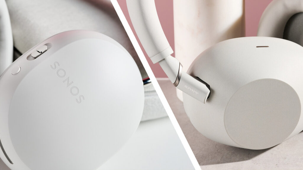 Sonos Ace headphones and Sony WH-1000XM6 headphones side-by-side.