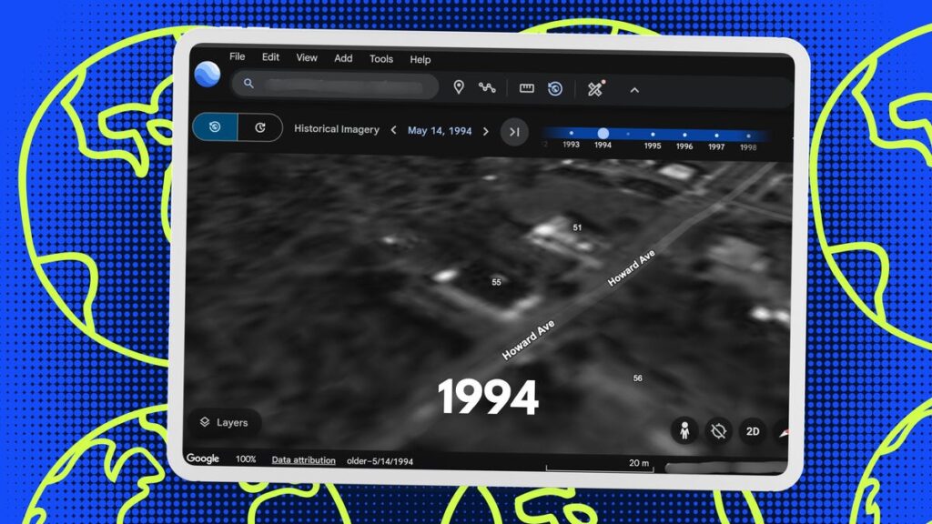 This hidden Google Earth slider lets you travel back in time - up to 80 years. How to try it