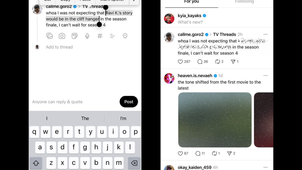 A New Threads Feature Saves You From Seeing and Posting Spoilers: Here's How It Works