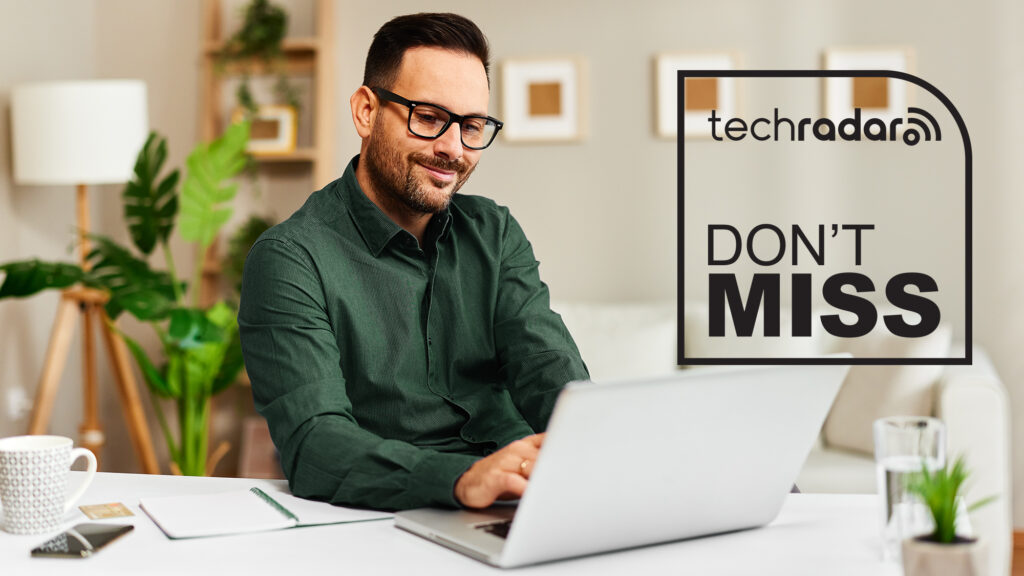 A person using a laptop