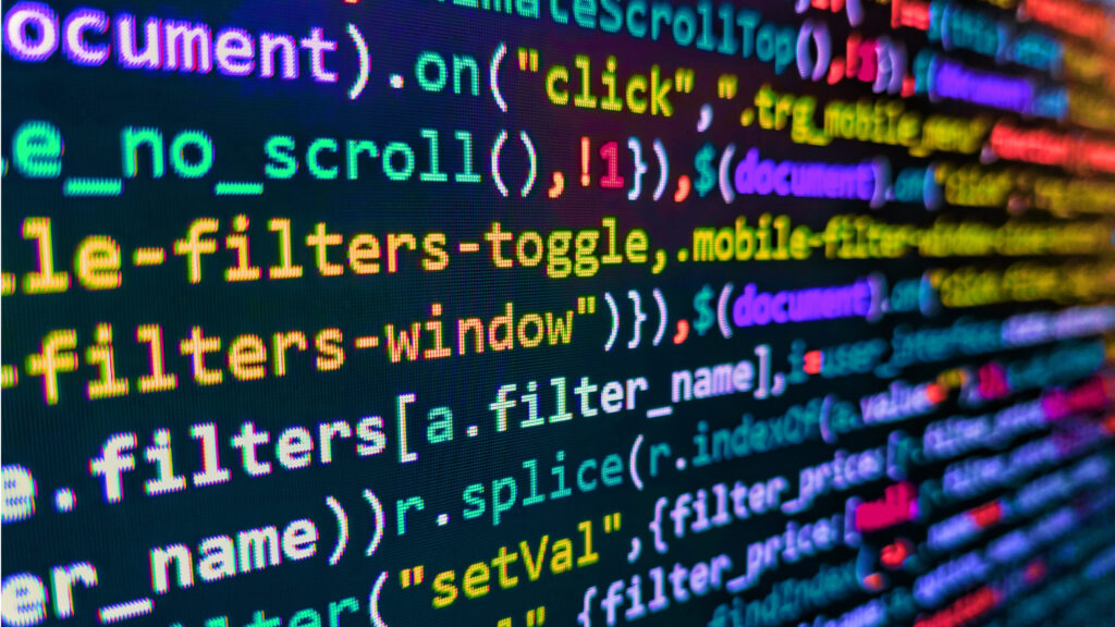 Computer programming code. Programming code abstract technology background of software developer and Computer script.
