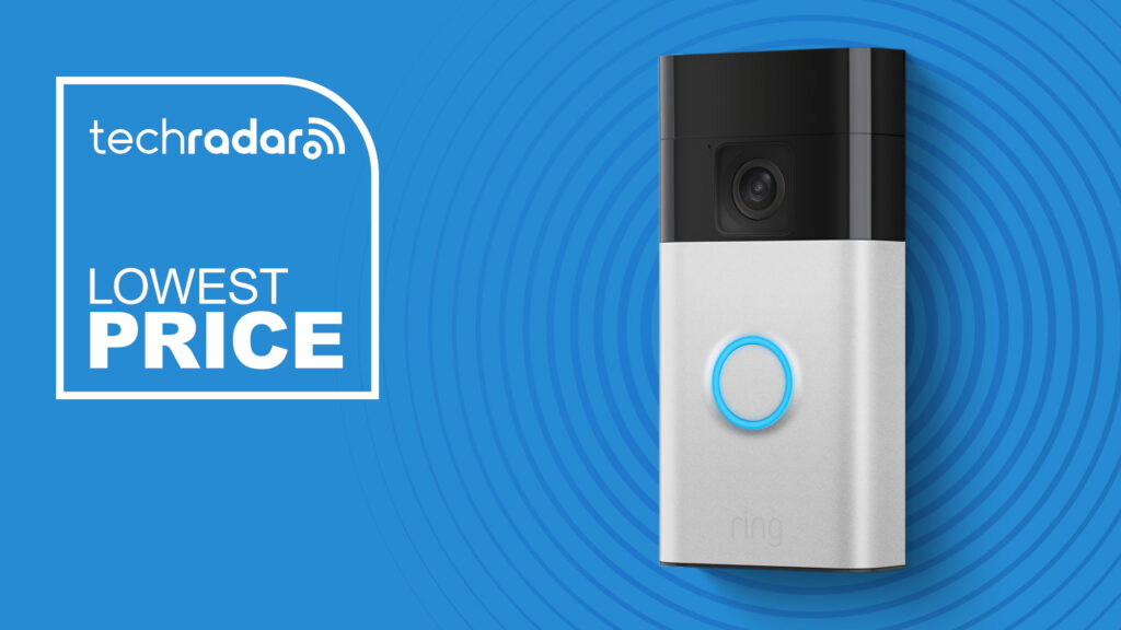 Don’t wait for Prime Day: the Ring Battery Doorbell drops to a new record-low price Ring Battery Doorbell in white on blue background with TechRadar lowest price text