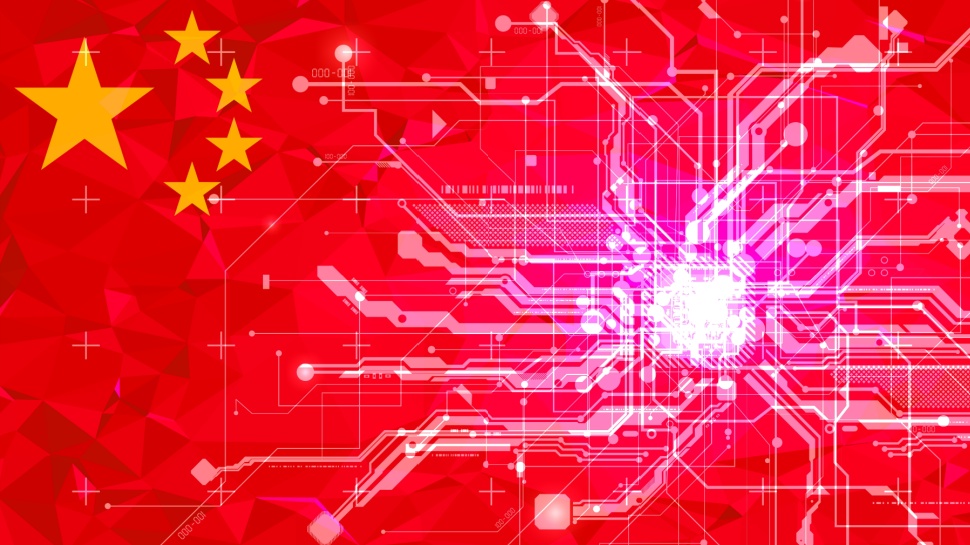 Huawei outlines telecom growth plan for China built around 130 million influencers and 10GbE deployment Flag of the People's Republic of China overlaid with a technological network of wires and circuits.