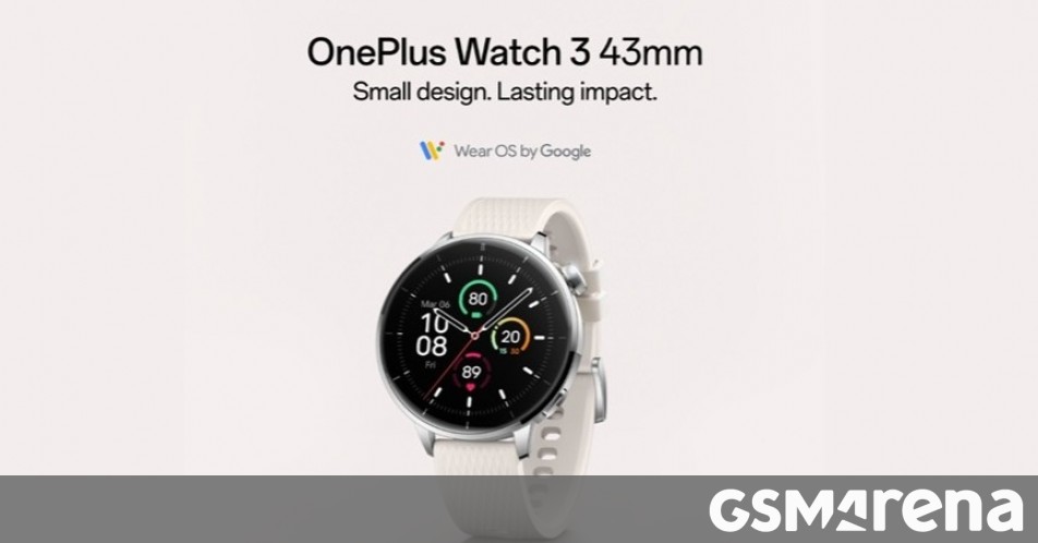 OnePlus Watch 3 43mm model’s features and color options revealed ahead of July 8 launch OnePlus Watch 3 43mm model's features and color options revealed ahead of July 8 launch