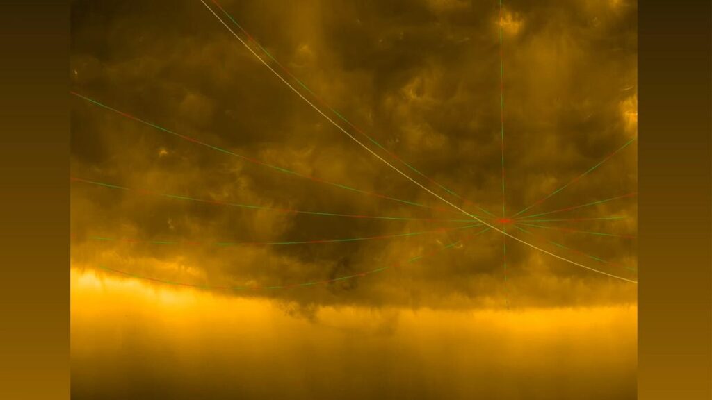 An image of the sun's south pole