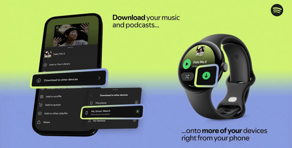 Spotify is adding the ability to remotely download playlists to secondary devices