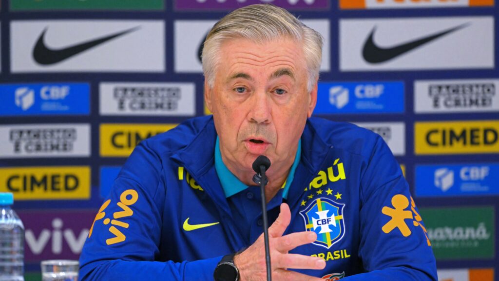 Watch Ecuador vs Brazil live stream: 2026 World Cup qualifier Carlo Ancelotti speaking at a press conference before the Ecuador vs Brazil fixture