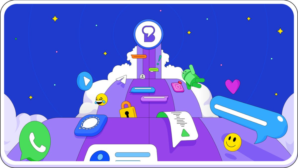 Beeper's graphic image featuring multiple texting app icons