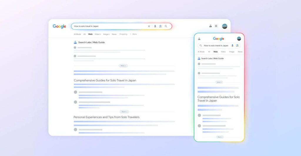 Google rethinks search results with its new AI-curated ‘Web Guide’