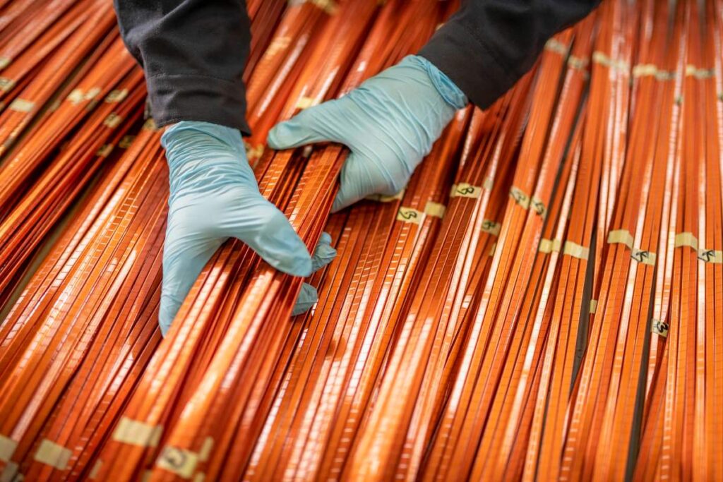 How a New Jersey startup found an electrifying way to slash copper costs A worker lifts a bundle of copper windings.