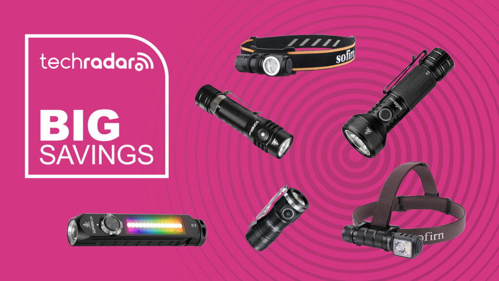 My torch collection is totally out of control, but these 6 Prime Day flashlight deals are seriously testing my willpower A range of Sofirn torches on a magenta background, with a Techradar logo and the text Big Savings