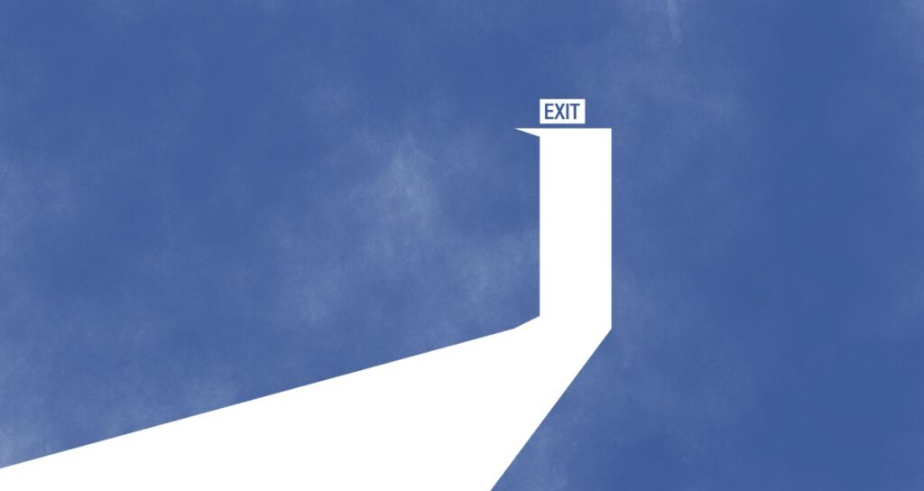 VC Victor Lazarte is leaving Benchmark to launch his own firm graphic of exit door opened