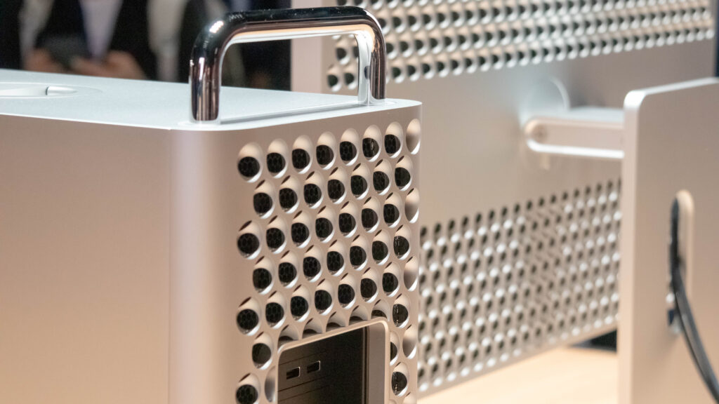 Mac Pro photo showing rear of PC