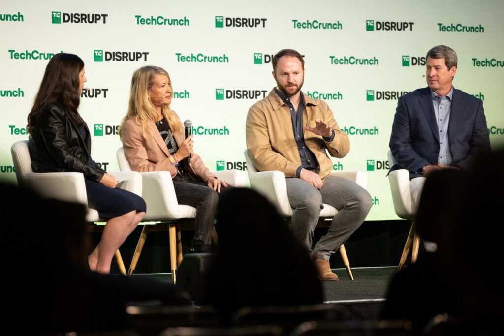 Even Rogers and Max Haot join the Space Stage at Disrupt 2025 Dr. Debra L. Emmons Vice President & CTO The Aerospace Corporation, Even Rogers CEO and Co-Founder True Anomaly, and Tim Solms CEO Slingshot Aerospace on stage at TechCrunch Disrupt 2024 on Monday, Oct. 28, 2024.
