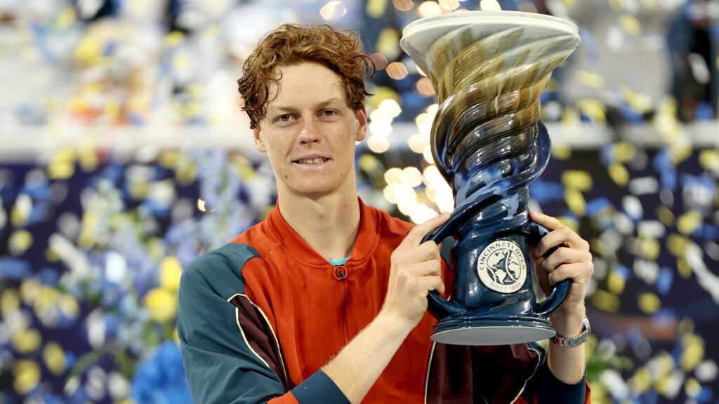 How to watch Cincinnati Open 2025: live stream tennis online Jannik Sinner of Italy poses with the Rookwood Cup after defeating Frances Tiafoe of the United States during the men's final of the Cincinnati Open at the Lindner Family Tennis Center on August 19, 2024 in Mason, Ohio.