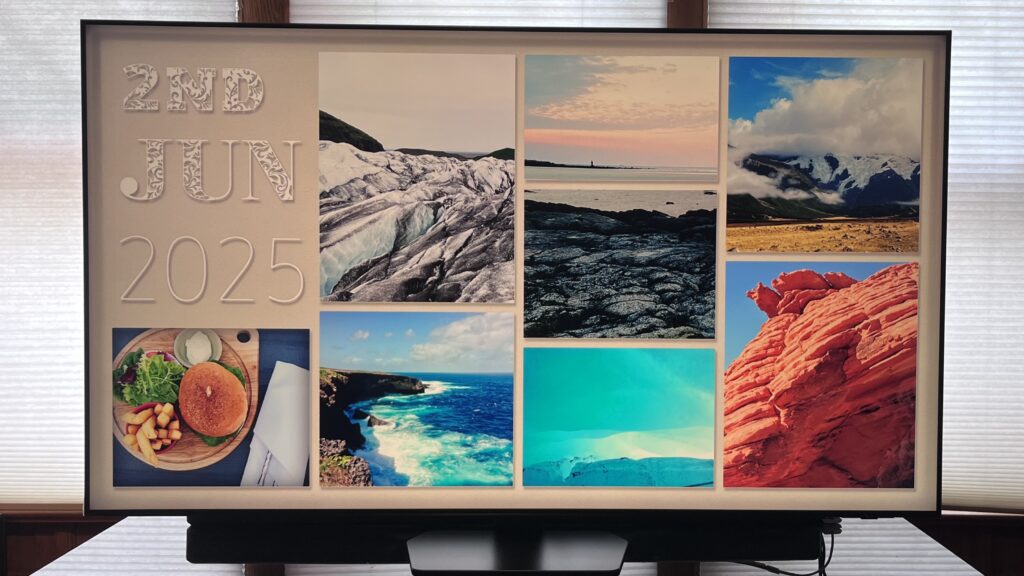 The 5 best TVs for back-to-school Samsung QN90F showing bulletin board format screen