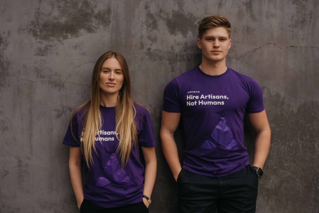 Yes, LinkedIn banned AI agent startup Artisan, but now it’s back Artisan co-founders Sam Stallings, Jaspar Carmichael-Jack