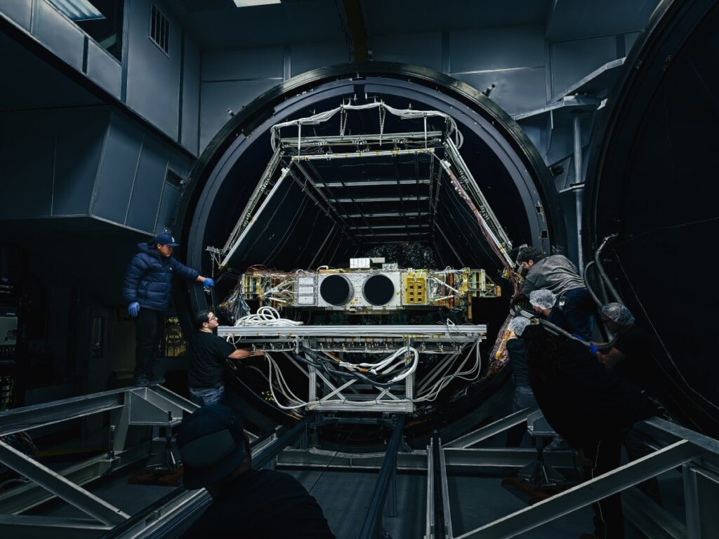 K2's Gravitas spacecraft undergoes thermal testing ahead of launch.