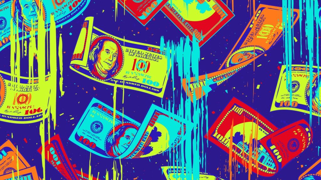 Firmus, the ‘Southgate’ AI datacenter builder backed by Nvidia, hits $5.5B valuation illustration of hundred dollar bills, pop art style