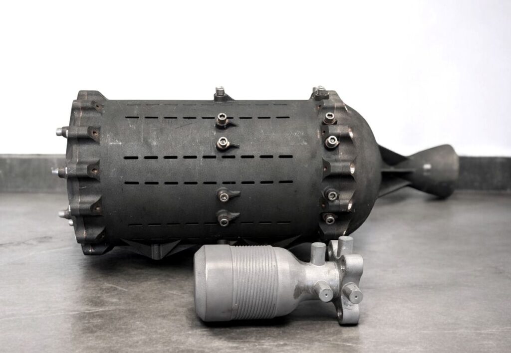 This founder helped build SpaceX’s most powerful rocket engine. Now he’s building a ‘fighter jet for orbit.’ Prototypes of Portal Space Systems' Hex thruster.