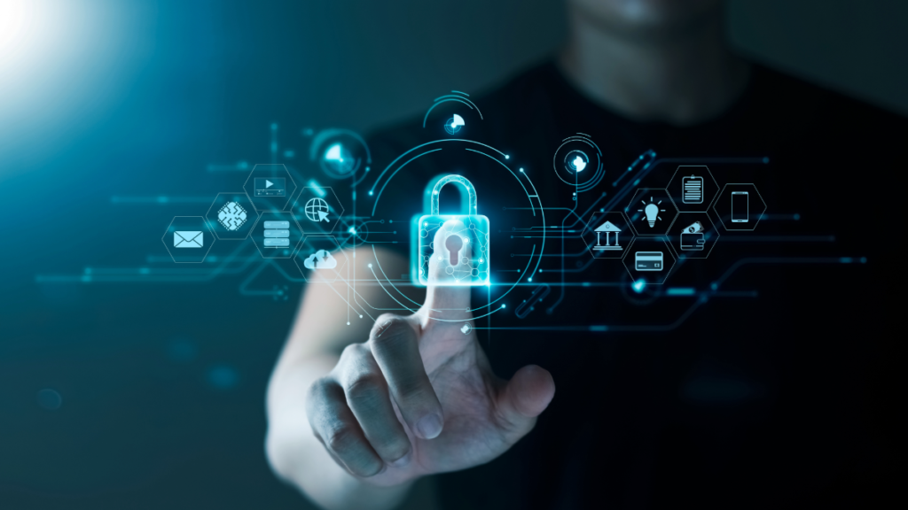Digital privacy and security concept showing AI surveillance, browser fingerprinting, and online tracking