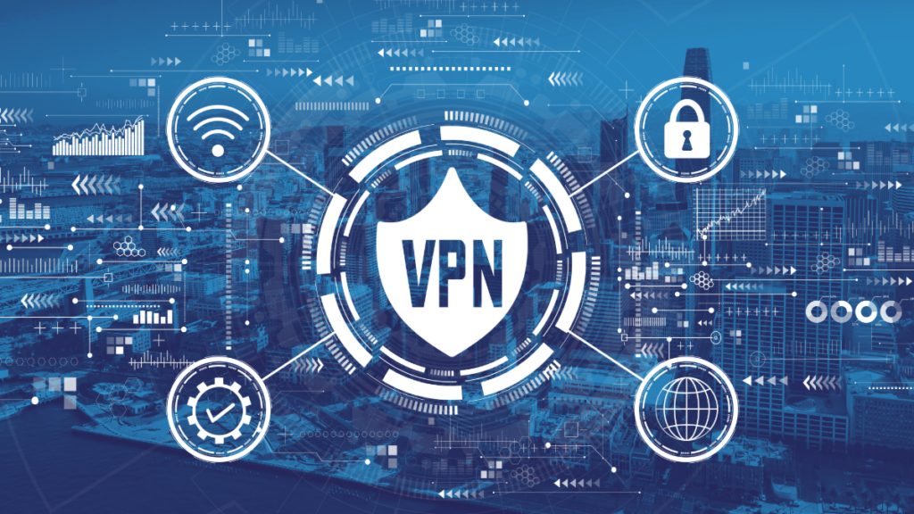 VPN privacy and online security concept showing encrypted internet connection