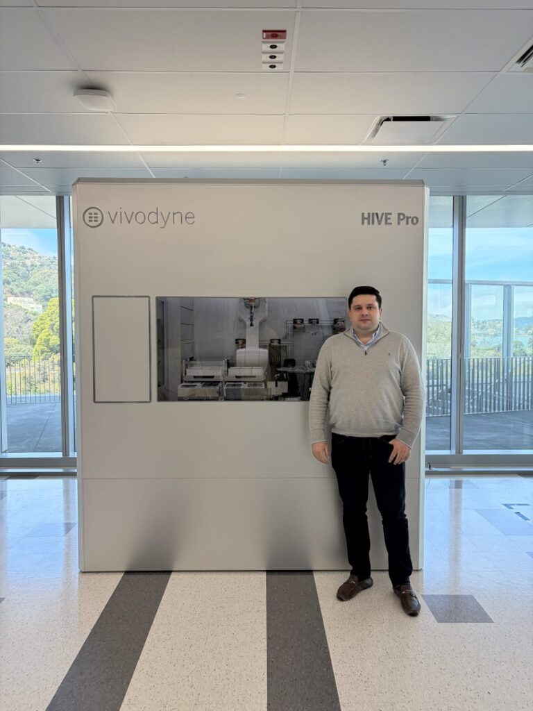 AI isn’t close to curing cancer. This startup says it knows what it will take. Vivodyne CEO Andre Georgescu and the one of the company's Hive labs.